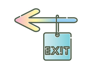 exit icon gradient color