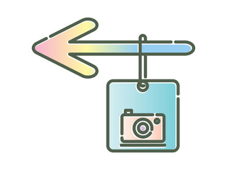 gradient color icon to the photo area