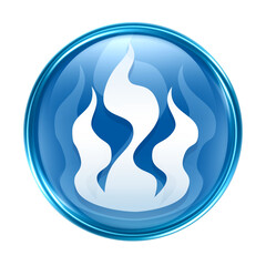 Industry warning sign blue on transparent background