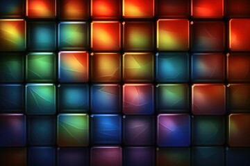 Colorful three dimensional cube background texture created with generative AI technology.