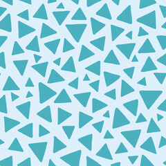 Seamless pattern of triangles. Geometric colorful repeat.