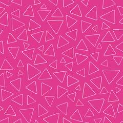 Seamless pattern of triangles. Geometric colorful repeat.