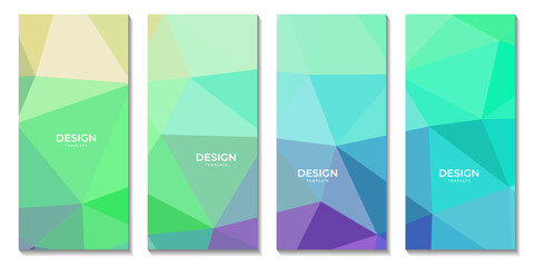 set of brochures. abstract colorful geometric background with triangles