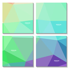 set of squares background. abstract colorful geometric background with triangles