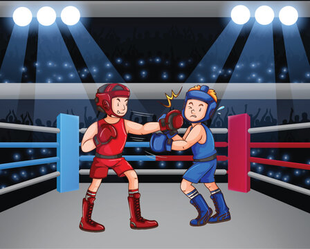 Boxing Ring Background Vector Resource