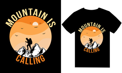 Mountain is calling T-shirt Design  with typography