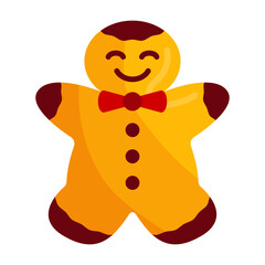 Gingerbread Biscuits concept,  perfect tea time treats vector color icon design, Bakery and Baked Goods symbol, Culinary and Kitchen Education sign, Recipe development stock illustration