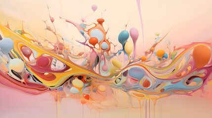 Abstract colorfull pastel colors splashes