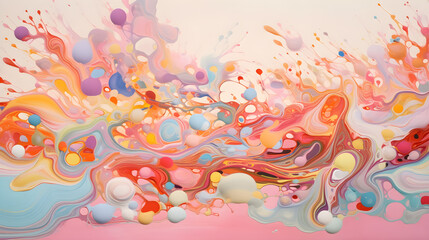 Abstract colorfull pastel colors splashes