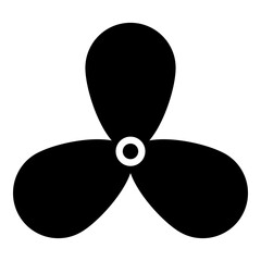 Fan car problem warning cooler icon black color vector illustration image flat style