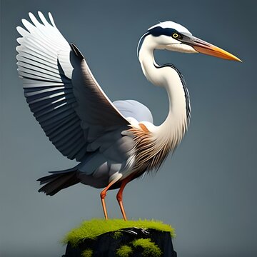 stork illustration design generative ai