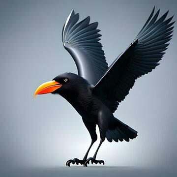 crow illustration design generative ai