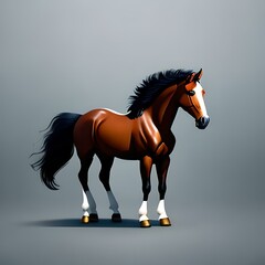 horse illustration design generative ai