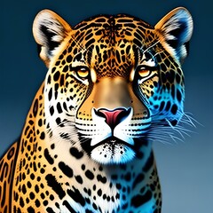 Leopard illustration design generative ai