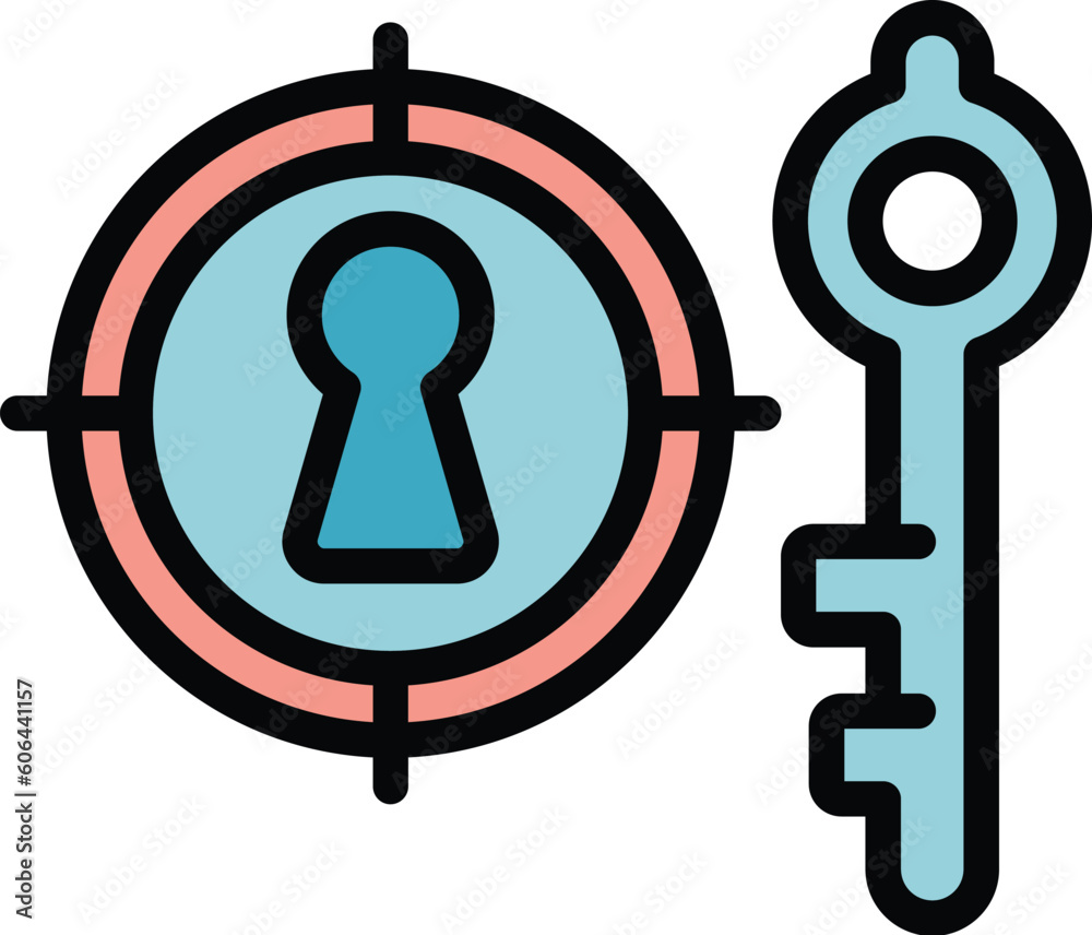 Poster key realization icon. outline key realization vector icon for web design isolated on white backgroun