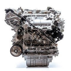 Fototapeta premium Car engine isolated on white background