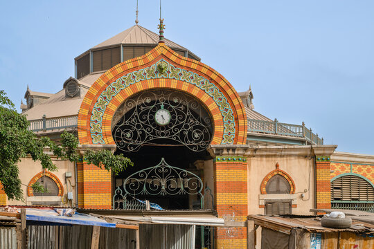 Kermel Market, a fruit and vegetable market, restored 1997 to its 1860s appearance, Dakar, SENEGAL
