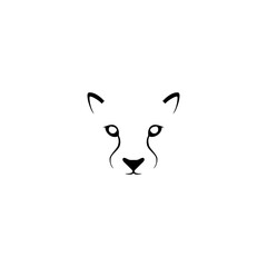 cheetah face vector illustration for an icon, symbol or logo. cheetah template logo 