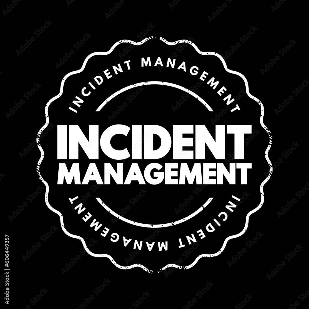 Poster incident management - process used to respond to an unplanned event or service interruption and rest