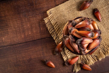 Pinion nuts, Araucaria seed. Typical winter food from southern Brazil.