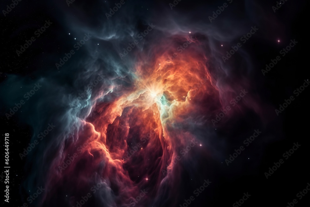 Wall mural the orion nebula deep space objects , generate ai