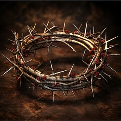 Fototapeta na wymiar the crown of thorns of jesus christ . Ai generativ.