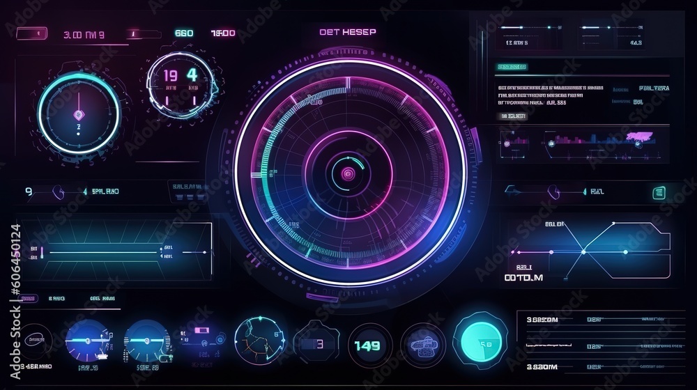 Aufkleber futuristic interface hud design.hud,gui for game background design. technology background. digital d