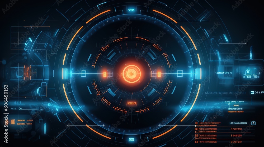 Aufkleber futuristic interface hud design.hud,gui for game background design. technology background. digital d