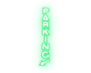 parking sign 3d render of a sign neon sign decoration