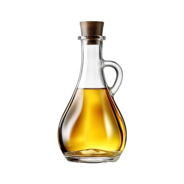 Olive oil bottle with transparent background.