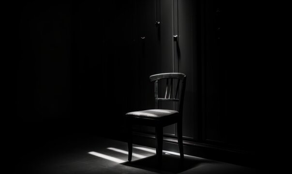 chair in the dark HD 8K wallpaper Stock Photography Photo Image