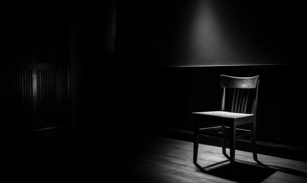 chair in the dark HD 8K wallpaper Stock Photography Photo Image