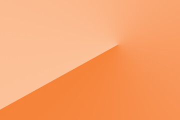 Abstract orange background. 3d render illustration. Minimalistic design, orange.