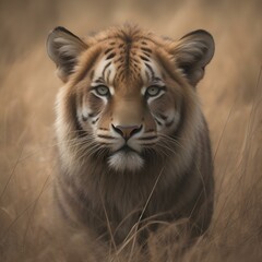 Fototapeta na wymiar Siberian Tiger, Panthera tigris altaica. generative ai