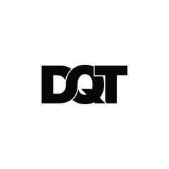 DQT letter monogram logo design vector