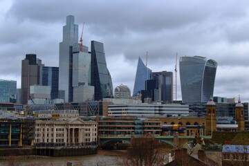 Fototapeta na wymiar Buildings and view in London, England 