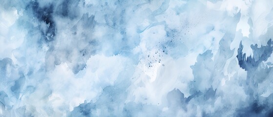 Hand painted blue sky watercolor abstract colorful background