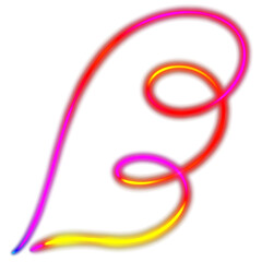 Obraz premium wing neon rainbow