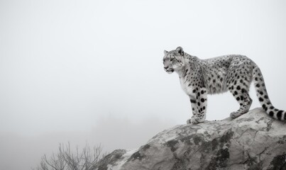 leopard in the snow HD 8K wallpaper Stock Photography Photo Image © Ahmad
