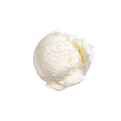 ice cream ball on white background
