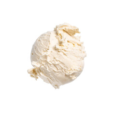 scoop of ice cream on a white background