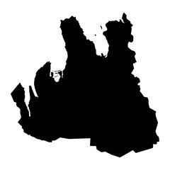 Northwestern Region map, administrative district of Iceland. Vector illustration.