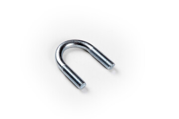 steel screws on a white background