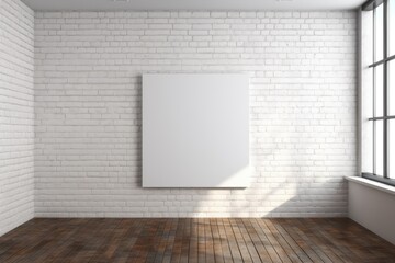 Blank White Photo Frame Mockup in the Modern Interior Background Generative AI