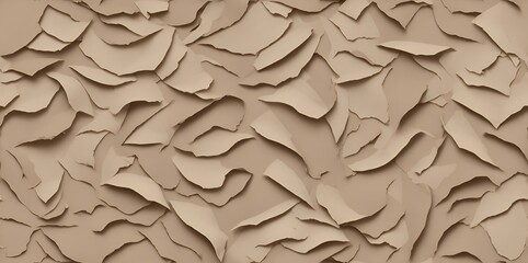 Abstract beige, brown background with torn texture. Generative ai