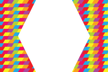 Multi Color pastel, rainbow vector texture in style. Beautiful illustration with hexagon and parallelogram Backgrounds for mobile phones, laptops, photos, web, white background, eps 10