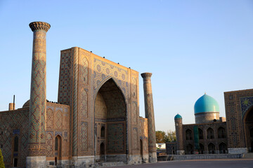 View of the Registan square in Samarkand, Uzbekistan