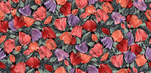 Fototapeta na wymiar pattern with leaves flowers design work textile design wallpaper 