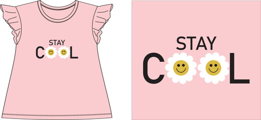 stay cool t shirt graphic design vector illustration digital file