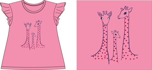 three zerafas t shirt graphic design vector illustration digital file